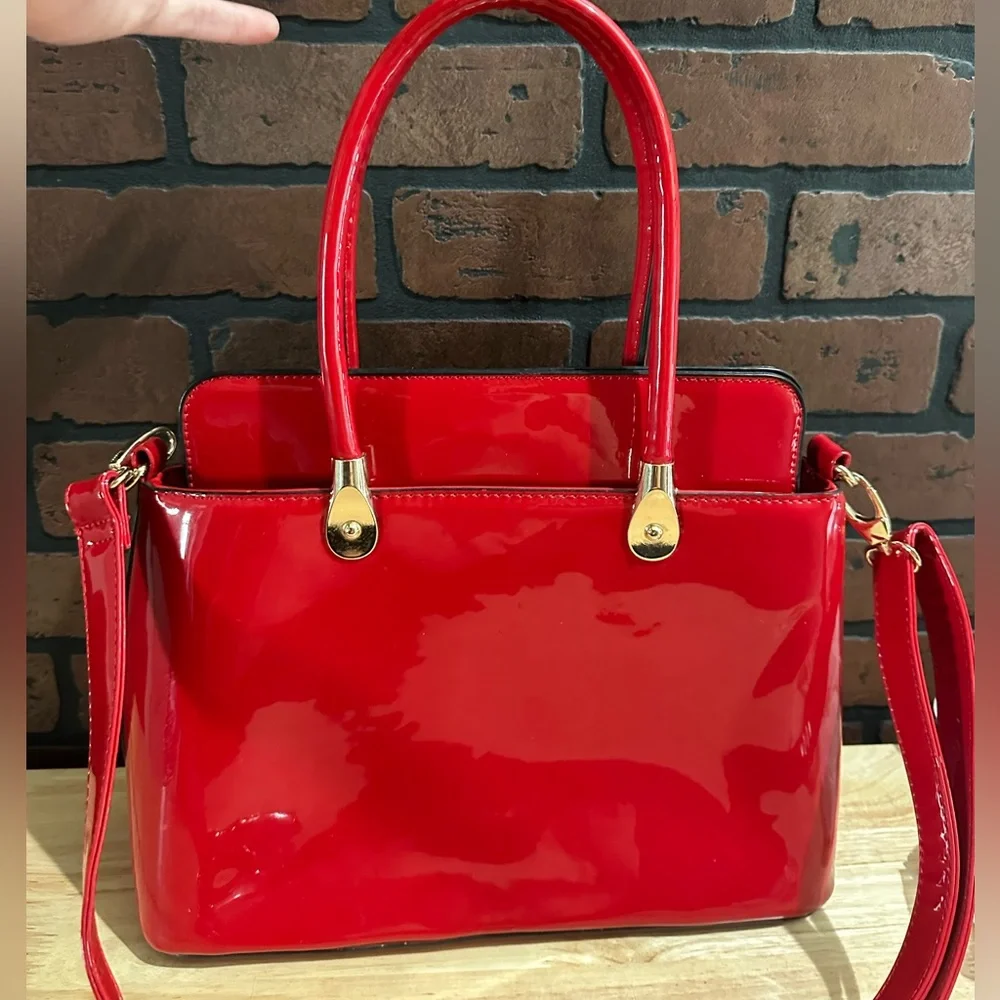 Red Patent Leather Handbag